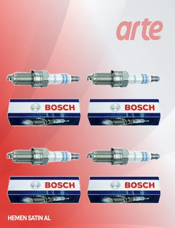Bosch Fiat Punto Palio Doblo Linea Albea Buji Takımı | 46531917 OEM | 1.2 16V - 1.4 8V | 4 Adet