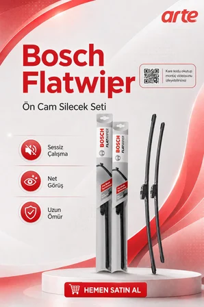 Renault R5 2024-2026 Uyumlu | Bosch Aeroeco / Flatwiper Serisi Ön Silecek Takımı | 2'li Set |