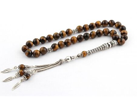 Kaplangözü Küre Kesim Tesbih 925 Ayar Gümüş Üçlü Püskül 867547h