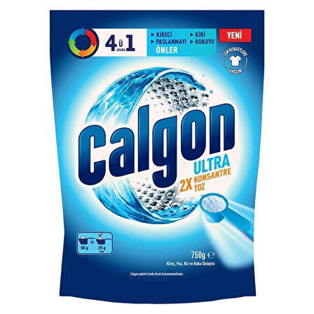 Calgon 4ü1 Arada Ultra Konsantre Toz Kireç Önleyici 750 gr x 3 Adet