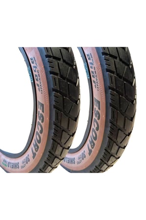 BİKE SKY  OBOR 20x4.0 E-Bike Zırhlı Dış Lastik Seti (Ön + Arka) – Amber Yanaklı, Düşük Yuvarlanma Dirençli
