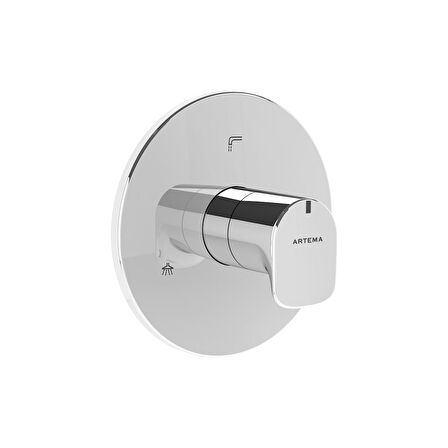 Artema Root Round A42696 Yönlendirici, V-Box Sıva Üstü Grubu, Krom