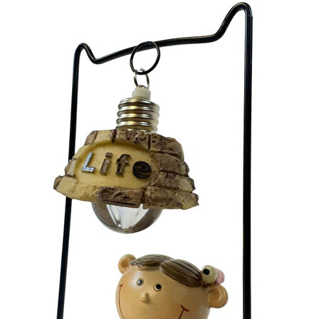 Uretti - Okay 5711 3751 Sokak Lambası Altında Kitap Okuyan Çocuk Biblo