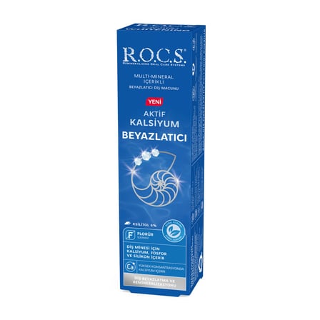 Rocs Aktif Kalsiyum Beyazlatıcı Diş Macunu 75 Ml / 94 G - 3 Adet