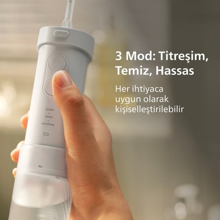 Philips Sonicare Kompakt Ağız Duşu, 3 Modlu, 200ml Su Hazneli, USB Şarjlı, 14 Gün Kesintisiz Kullanı