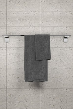 Premium Uzun Havluluk + Kare Yuvarlak Havluluk + Kapaklı Tuvalet Kağıtlık Banyo Seti
