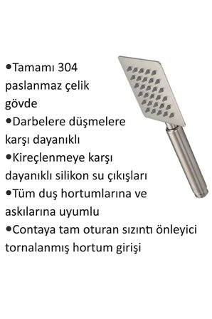 Ahlez 304 Paslanmaz Çelik 20x20 cm Robot Yağmurlama Tepe Duş Seti