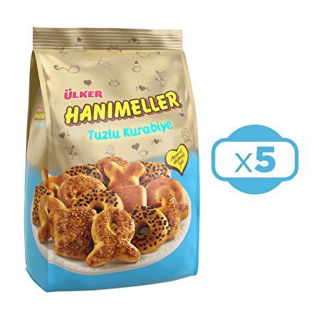 Ülker Hanımeller Karışık Tuzlu Kurabiye 150 Gr x 5 Adet