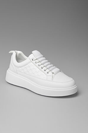 Günlük Erkek Spor Ayakkabı Bağcıklı Dikiş Detaylı Hafif Kalın Yüksek Taban Sneaker 418