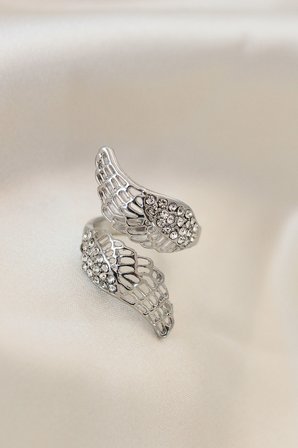 Utterly Good Kanat Model Ayarlanabilir Silver Zirkon Taşlı Yüzük