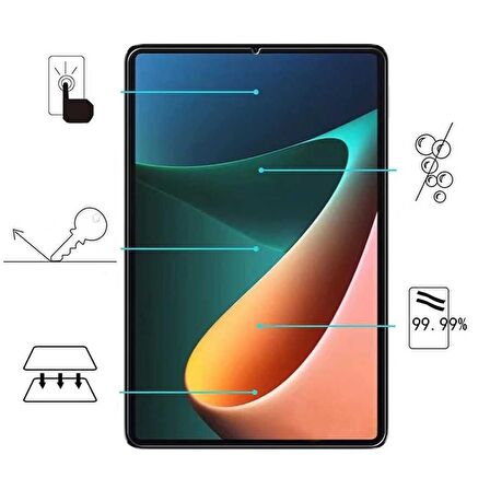 Lenovo Tab P11 Pro Uyumlu Fuchsia Temperli Cam Tablet Ekran Koruyucu Tempered Tablet Screen Protector