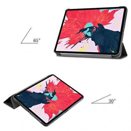 Xiaomi Mi Pad 5 Uyumlu Fuchsia Smart Cover Standlı Katlanabilir Akıllı 1-1 Tablet Kılıfı