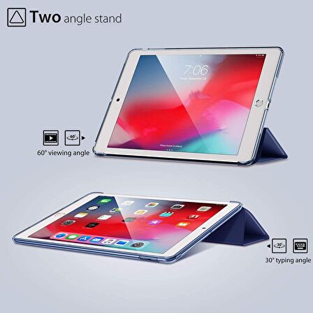 Apple iPad Mini 4. Nesil Uyumlu Fuchsia Smart Cover Standlı Katlanabilir Akıllı 1-1 Tablet Kılıfı
