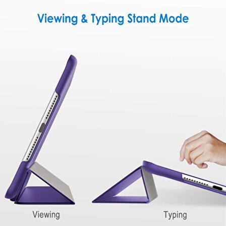 Apple iPad Mini 1.2.3. Nesil Uyumlu Fuchsia Smart Cover Standlı Katlanabilir Akıllı 1-1 Tablet Kılıfı