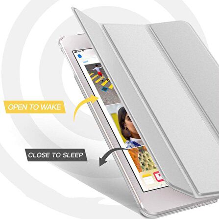 Apple iPad Mini 1.2.3. Nesil Uyumlu Fuchsia Smart Cover Standlı Katlanabilir Akıllı 1-1 Tablet Kılıfı