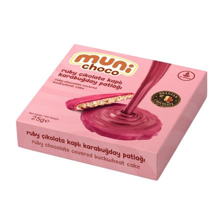 Muni Choco Ruby Çikolata Kaplı Karabuğday Patlağı 25 G - 6 Adet