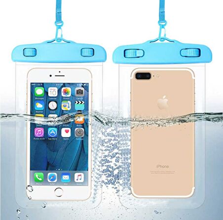 Fuchsia Standanrt Ebatlarda Universal Su Geçirmeyen Telefon Kılıfı 6.1 inçe Kadar Destekler