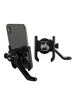 BİKE SKY Dikiz Ayna Bağlantılı Alüminyum  Motosiklet Telefon Tutacağı 
