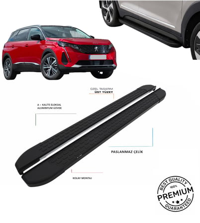 PEUGEOT ''3008'' 2016 2017 2018 2019 2020 2021 2022 2023 2024 ARACA ÖZEL SİYAH YAN BASAMAKLIK