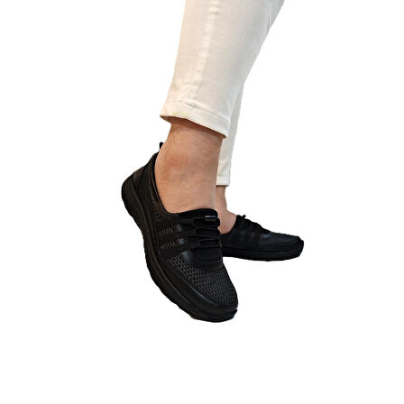 Voyager 8278 Siyah Hakiki Deri Çok Hafif Kadın Ayakkabı