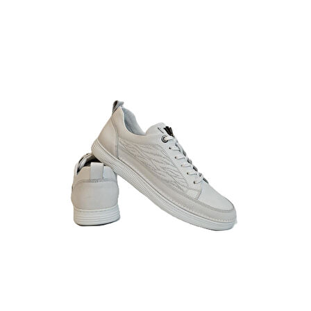 Voyager M012 Beyaz Hakiki Yumuşak Deri Erkek Ayakkabı