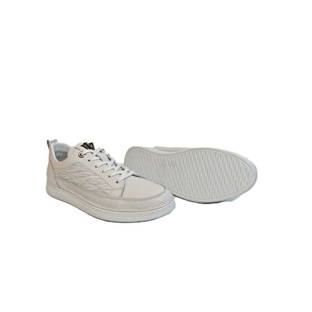 Voyager M012 Beyaz Hakiki Yumuşak Deri Erkek Ayakkabı