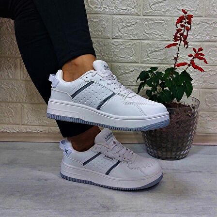 Kinetix Enner Pu Beyaz Comfort Fuspetli Atom Sneaker Spor Ayakkabı