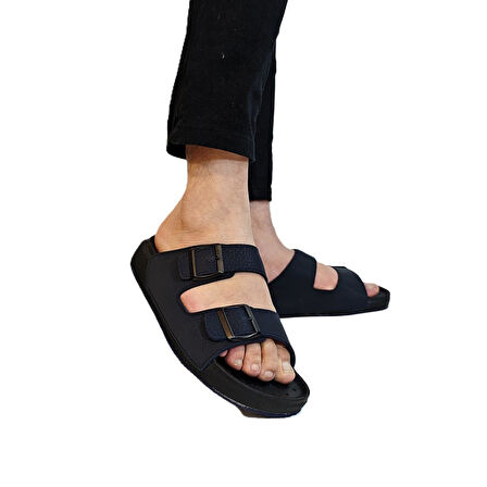 Pierre Cardin 7408 Lacivert Çift Tokalı Yumuşak Taban Erkek Terlik