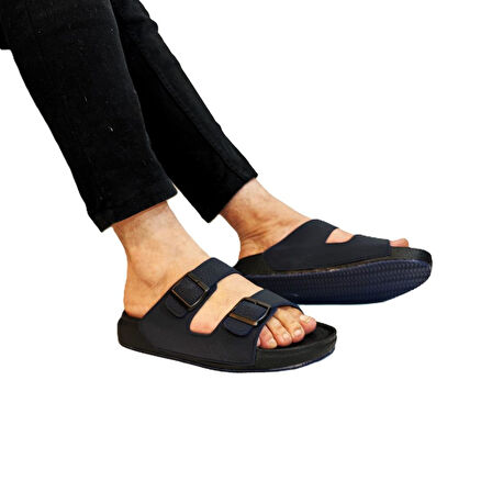 Pierre Cardin 7408 Lacivert Çift Tokalı Yumuşak Taban Erkek Terlik