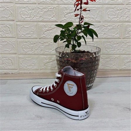 Fiyra 555 Bordo Uzun Unisex Sneaker Keten Spor Ayakkabı