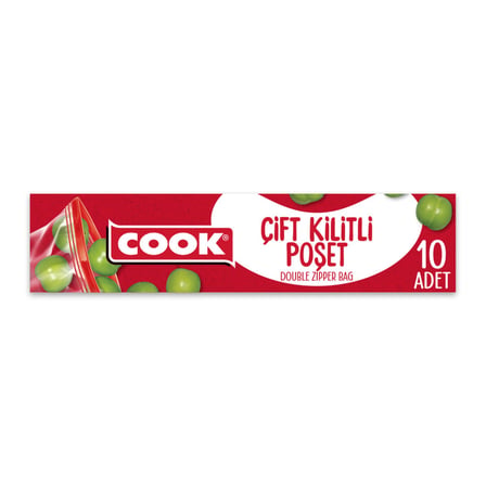 Cook Kilitli Buzdolabı Poşeti 10 Adet - 8 Adet