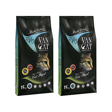VanCat Multicolor Renkli Yetişkin Kedi Maması 1 kg x 2 Adet