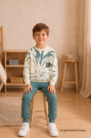 Erkek Çocuk Batik Desenli Okul Günlük Eşofman Takımı ESF7037