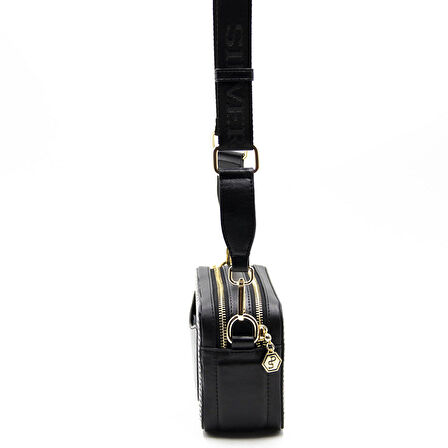 Kadın Çapraz Çanta 1078-41874 SİLVER POLO  ÇAPRAZ Kadın ÇANTASI M132 SİYAH BEYAZ-MAT SİYAH