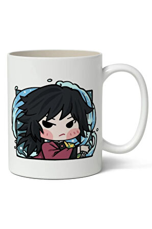 Demon Slayer: Kimetsu no Yaiba Giyuu Tomioka Avatar Anime Temalı Beyaz Kupa Bardak