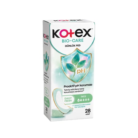 Kotex Bio-Care İnce Günlük Ped 28'li - 7 Adet