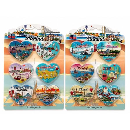 İstanbul Temalı Silikon Buzdolapı Süsü Magnet 6'Lı Set Alk5805