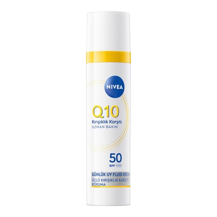 NIVEA Q10 SPF50 Yüksek Güneş Koruyucu Kırışıklık Karşıtı Yüz Güneş Kremi 40 Ml