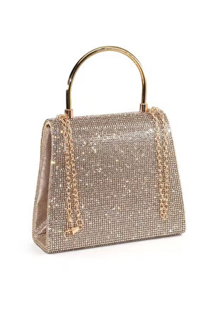Gold Taşlı Abiye çanta. Altın Kadın Abiye Çanta. Gold Abiye Çanta. Davet Gece Clutch Çanta.