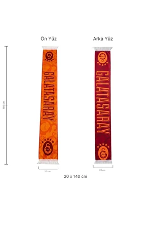 GALATASARAY ORİJİNAL LİSANSLI SARI KIRMIZI ŞAL ATKI 