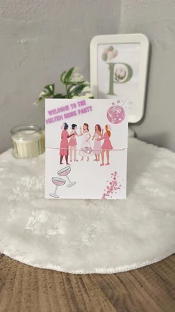 Pamuğum Atelier Kişiye Özel Parti Kızları Tasarım Kartlı Şans Bilekliği Bekarlığa Veda Hediyeliği (15 Adet)