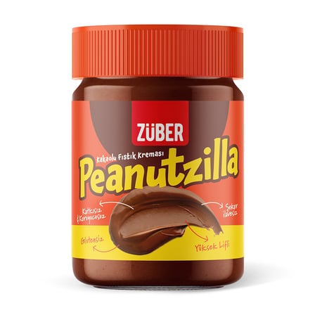 Züber Peanutzilla Kakaolu Fıstık Kreması 315 G - 2 Adet