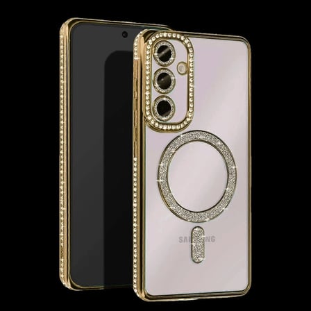 Samsung Galaxy A56 Joke Simli Magneticsafe Kılıf - Gold