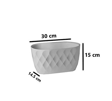 Omnipazar KRS-471 Dekoratif Yakamoz Balkon Saksı 3.5 Litre No 1