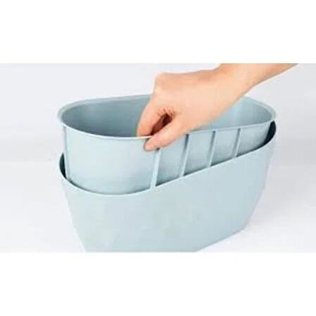 Omnipazar KRS-471 Dekoratif Yakamoz Balkon Saksı 3.5 Litre No 1