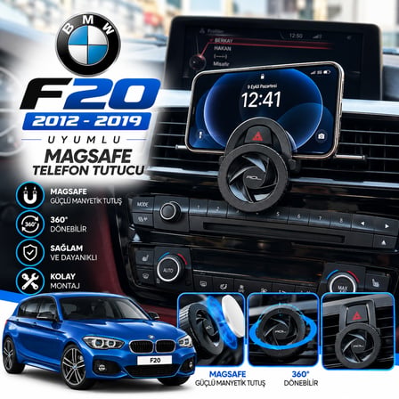 Bmw F20 uyumlu Araç Içi Premium Telefon Tutucu - Araba Telefon Tutacağı Havalandırma Için