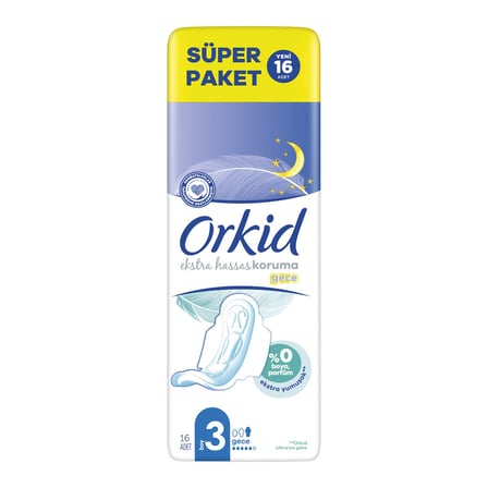 Orkid Ekstra Hassas Uzun Ekstra 16'lı - 4 Adet