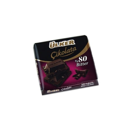 ÜLKER Kare Çikolata 6 X 60 G %80 Bitter 3'li Ekonomik Paket - 3 Adet