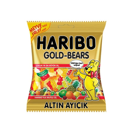 HARIBO Altın Ayıcık Yumuşak Şeker 80 g - 6 Farklı Meyve Aroması 2'li Ekonomik Paket - 2 Adet