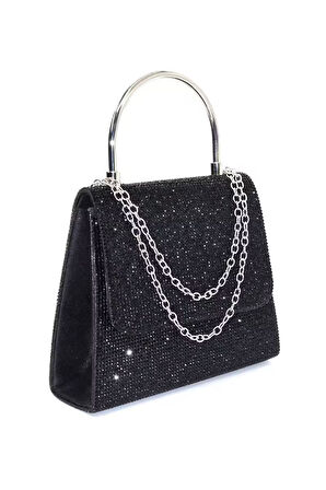 Siyah Taşlı Abiye çanta. Siyah Kadın Abiye Çanta. Siyah Abiye Çanta. Davet Gece Clutch Çanta.